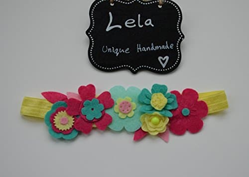 Felt Flower Stretch Headband, Flower Crown Headband