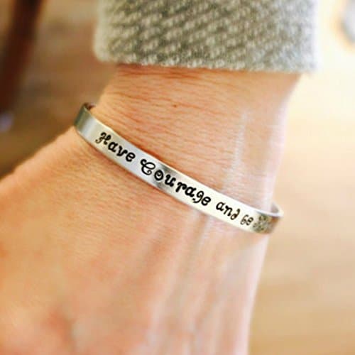 Have Courage and Be Kind cuff bracelet by JustJaynes