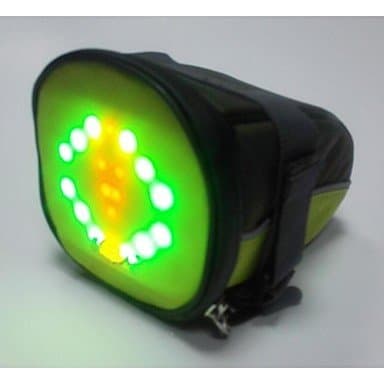 quan Remote Control LED Light-up Warning Bicycle Saddle Bag