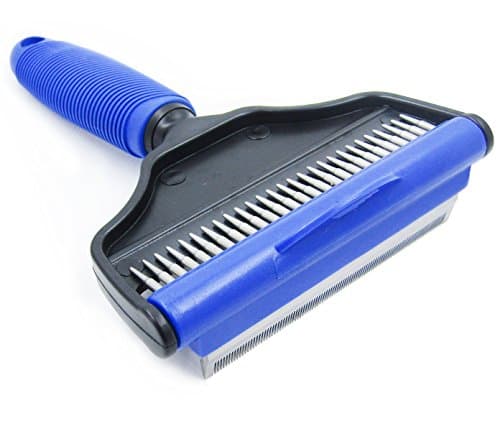 Pet Grooming Deshedding Tools,2-In-1 Slicker Brush for Dogs and Cats,(4 Inches)