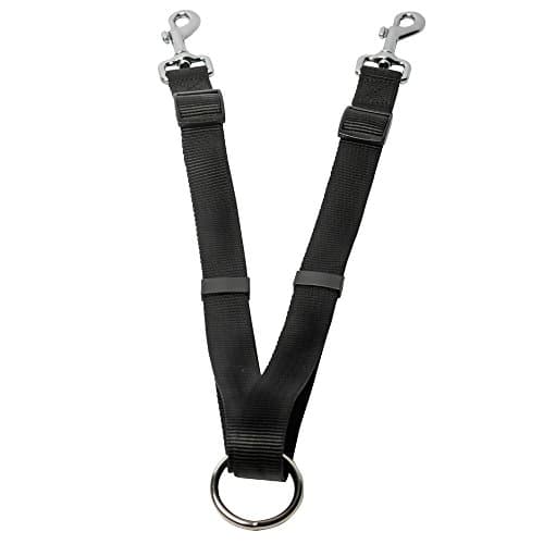 Head Tilt Double Dog Leash-Black Pet Leashes, One Size