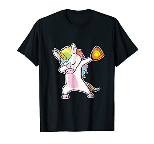 Softball Dabbing Unicorn Funny Shirt