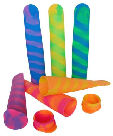 Silicone Popsicle Molds & Snack Holder. Ice Pop Maker Forget About Leaks & Messy Bags! They Fit in Lunchboxes, Gym Bags. As a Snack Holder Take Your Snacks Everywhere You Go & As an Ice Mold Refresh Your Kids with a Yummy Popsicle. Fun (Set of 6) Popasnack