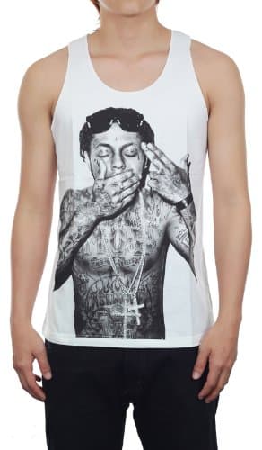 Lil Wayne New White Cotton Men Top