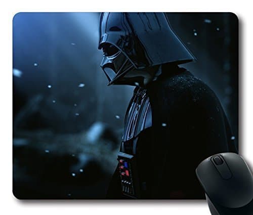 Film Mouse Pad Custom Gaming Mouse Pad with Darth Vader Armor Star Wars Film Hat Snow Nonslip Neoprene Rubber for Desktop/Laptop, Comfortable, Standard