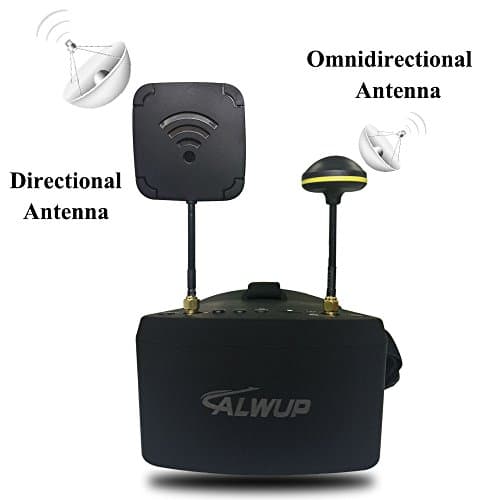 FPV Goggles with DVR, ALWUP 800D PRO 5.8GHz 5-inch 854x480 HD LCD Video Headset Glasses for Racing Drone (Black)