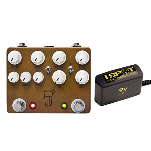 JHS Sweet Tea 2 in 1 Overdrive/Distortion V3 Bundle w/Truetone 1 Spot Space Sacing 9v Adapter