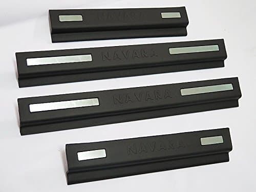 NEW MATTE BLACK SCUFF PLATE 4 DOORS FOR NISSAN NAVARA NP300 2014 2015 2016 2017 PICKUP