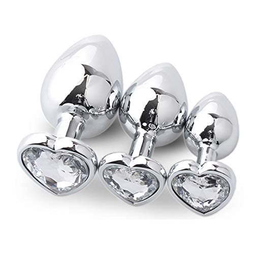 3PCS Metal Training Toy Heart Shape for Him or Her White
