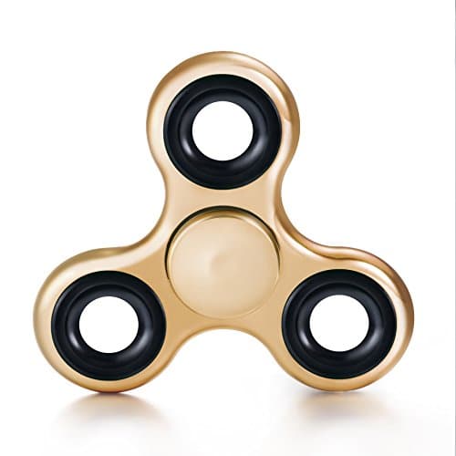 Spiralization Fidget Hand Toy Fidget Spinner with High Grade Bearing and Made With Top Notch Material By to Battle ADD ADHD Anxiety and Autism (Gold, Chrome)