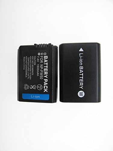 JIOOYEE Battery 2 Pack For Sony NP-FW50 NPFW50 W Series Camera 1500mAh Rechargeable