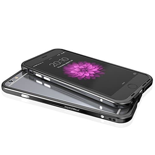 iNACU iPhone 6/6S 6 Plus/6S PLUS, Lightning Full Bumper, Aluminum Metal Protective Frame (6/6S Black)