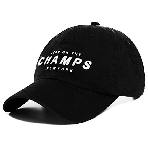 Vmevo Unisex Unconstructed Washed Cotton Dad Hat Adjustable Letters Baseball Cap (black)