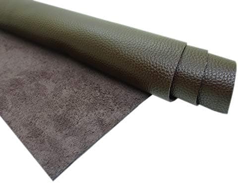 Muse Craft Leather Hides - Full Grain Leather Square - Pre-Cut 2 Size Lichi Pattern Leather Squares(Chrome Tanned) for Crafts/Tooling/Hobby Workshop (Dark Brown Big Lichi Pattern, 12''x 12'')