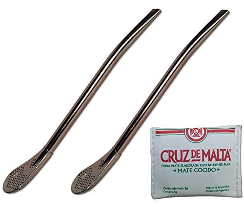 (2) HerbaFlow SmoothFlow 6" Stainless Steel Yerba Mate Bombilla