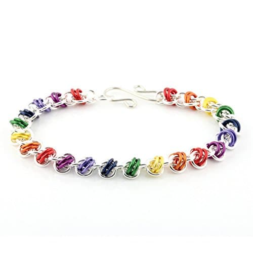 Weave Got Maille Rainbow Double Orbital Barrel Chain Maille Bracelet Kit