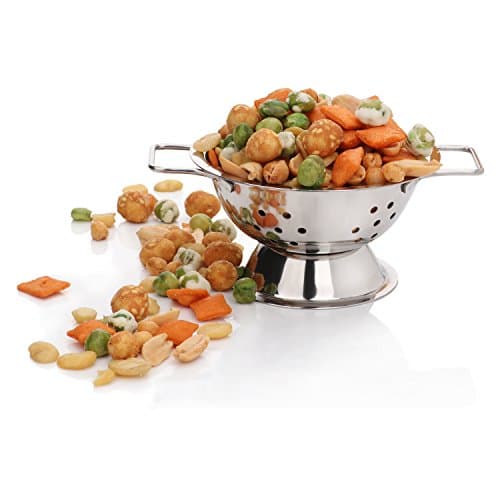 Urban Snackers Serving Stainless Steel Kitchen Colander Strainer with Wide Grip Basket Handles 16 cm Use for Hotel, Home, Bar & Restaurant