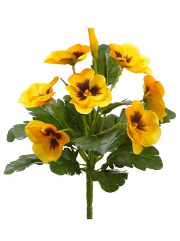 8" Pansy Bush Yellow (Pack of 12)