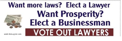 Want propserity? Elect a Businessman Bmper Sticker