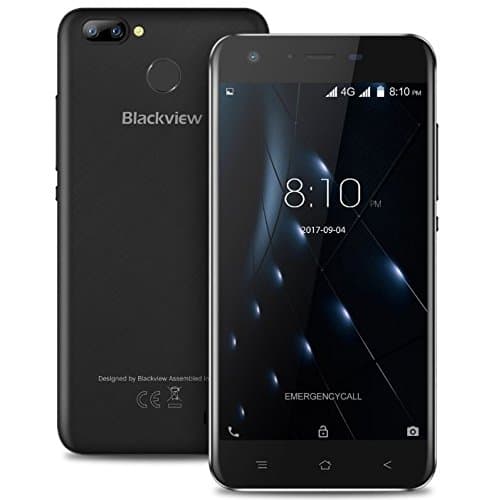 Blackview A7 PRO - 5.0 inch IPS Screen 4G Android 7.0 smartphone Triple Cameras (5MP + 0.3MP + 8MP), 1.3GHz Quad Core 2GB RAM 16GB, Dual SIM Bluetooth Fingerprint 2800mAh battery - Chocolate Black
