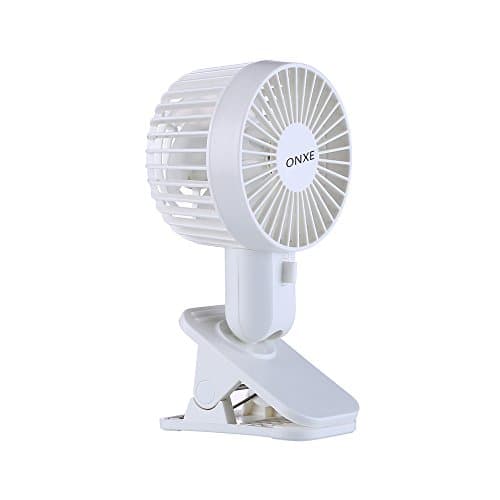 MINI USB Clip on Fan,Super Quiet Small Desktop Fan for Office Table Home Room Desk Bed,2-Speed,Dual Motor,12 Blades,Multi-Angle Rotation