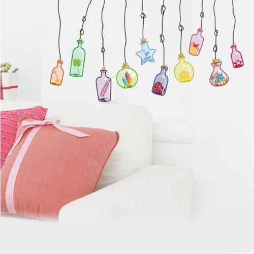 Removable Drift Bottle Wall Sticker Home Decoration Decal.