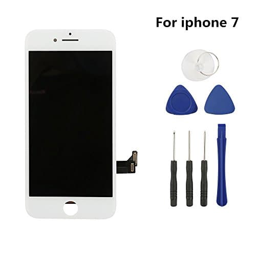 For iPhone 7 Screen Replacement For Lcd Touch Screen Digitizer Frame Assembly Full Set with 3D Touch for iPhone 7 4.7inch (White)
