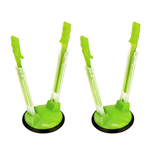 Plastic Bag Holder,Helping Hand Bag Clip Leftover Container Stand Clip Food Storage Bags for Kitchen (2 in a pack)