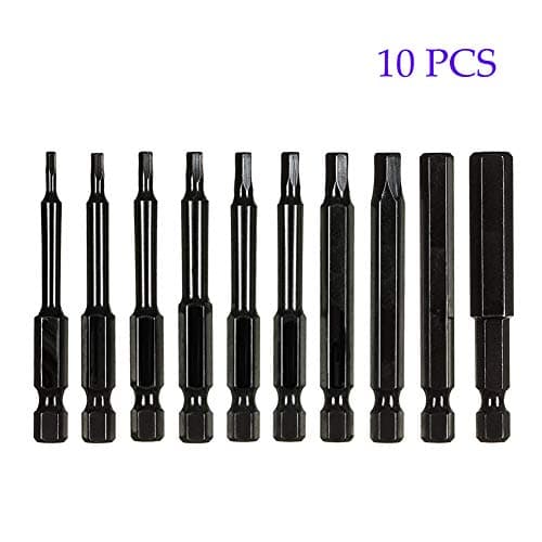 10 Pcs Hex Shank Head Allen Magnetic Drill Bit Set - 2.35" Long Solid S2 Steel Alloy Quick Release Shank for Easy Attachment - 1/4 Inch Magnetic Screwdriver Bit Sets(1.5mm-8mm Tips)