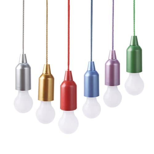 Improvements 6-Pack Indoor/Outdoor Color-Changing LED Pendant Pull Lights with Remote - Multi-Color