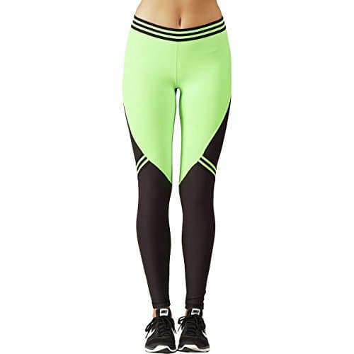 Ki Pro Women's Color Blocked Performance Racing Legging (S, Black / Ki Lime)