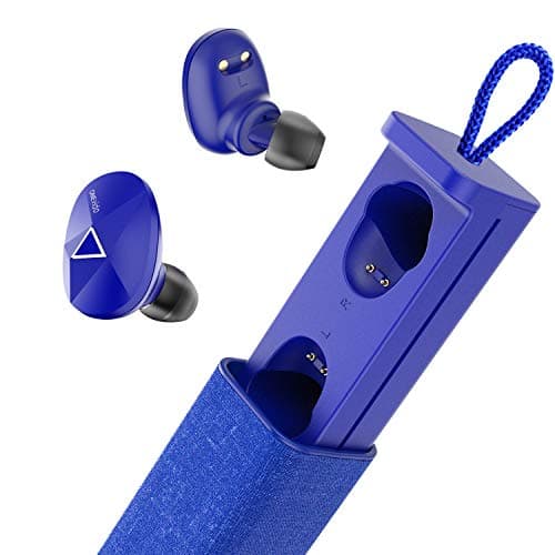 True Wireless Earbuds, ONEvido Bluetooth 5.0 Headphones 25h Playtime Stereo Sound Noise Cancelling in-Ear Sport Headsets with Charging Case Built-in Mic(Blue)
