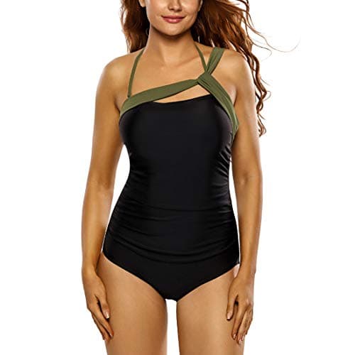 TheShoppingDiary Straps Accent Black One Piece Swimsuit