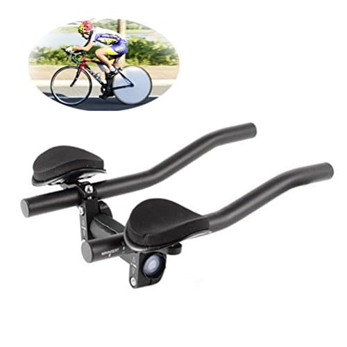 Bicycle Rest Bar TT Handle Bars Tri Bars Relaxlation Handlebars Triathlon Aero Bicycle Aluminum Alloy Arm Rest Bike for Road Mountain Bike Cycling Race MTB Relax Rest Break