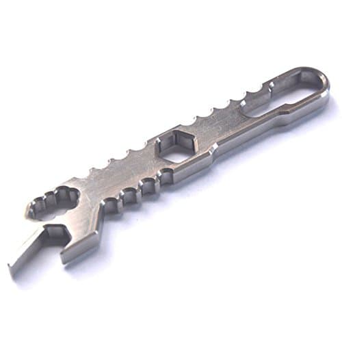 EDC All In One Multi Combo Wrench Tool Titanium Alloy SAE & Metric Pocket Survival Tool Titanium