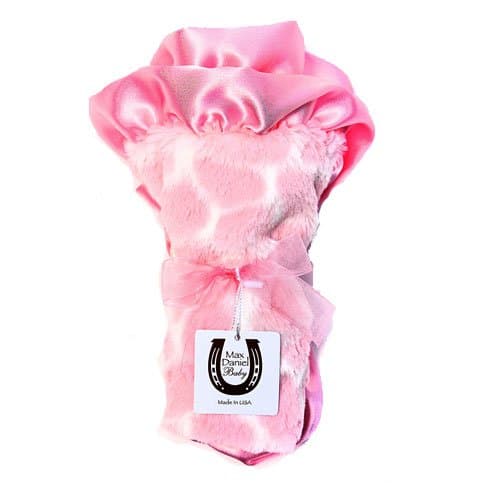 Max Daniel Baby Plush Print Security Blanket - Pink Giraffe