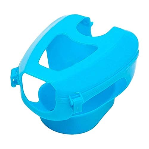 VietFA Bird Feeding - Blue White Plastic Racing Pigeon Easy Holder Bird Fixed Frame Rack Medicine Feeder - by GTIN - 1 Pcs - No Mess Bird Feeder - Finches Bird Feeder