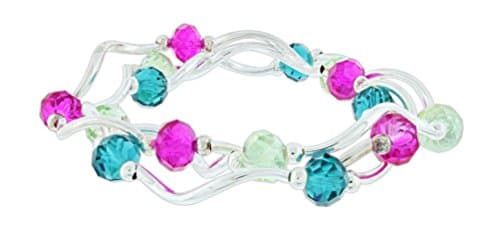 Bundle of 3 My Fun Colors Beaded Bracelets - Peacock, Light Green, & Hot Pink