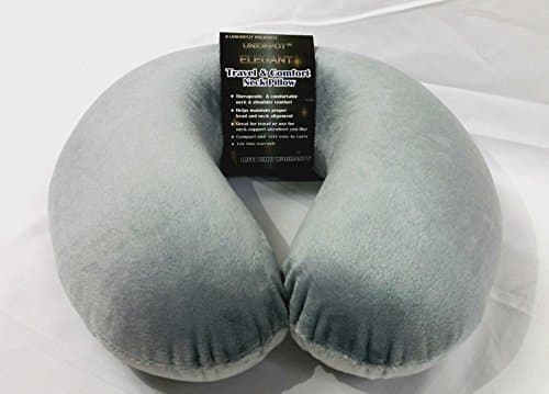 Unidepot Comfortable U-Shape High Standard Memory Foam Pillow For Travel Or Home Or Office, Neck Pillow, Grey