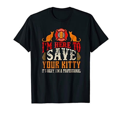 "Save Your Kitty" Graduation Rescue Firefighter T-shirt