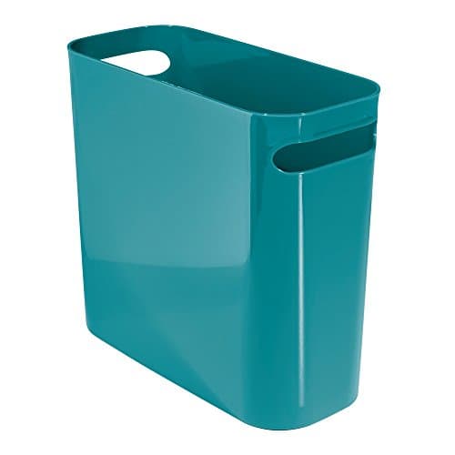 InterDesign Una Wastebasket Trash Can - 10 Inch , Teal