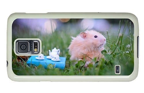 Hipster cheap Samsung Galaxy S5 Case hamster teatime PC White for Samsung S5