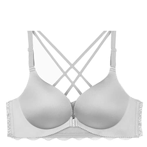 Cross-back bra shoulder straps with beauty/wireless pop-up bra/ seamless buckle lace underwear before-C 75B