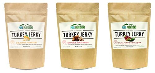 Pure Provisions Turkey Jerky (VARIETY Pack, Six 2.2 oz)