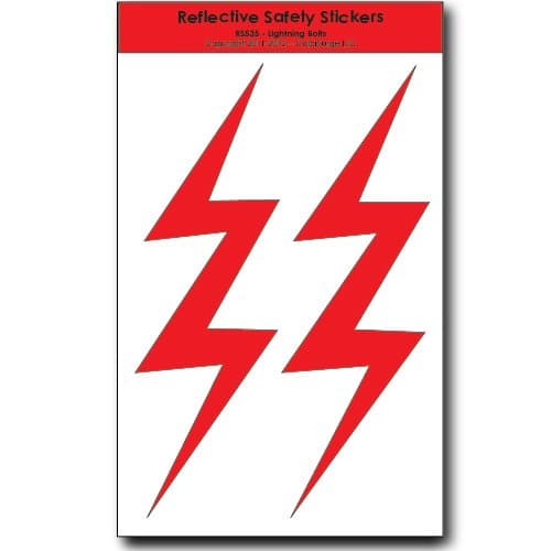 Colorsurge LLC Lighting Bolts Reflective Decals - Red