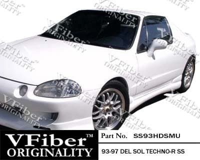 1993-1997 Honda Del Sol 2dr Body Kit Techno-R Side Skirt