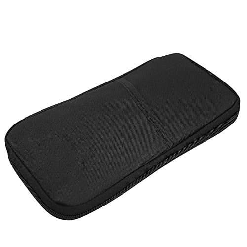 Easywin Multi-function Card Slot Travel Passport Credit ID Boarding Card Tickets Cash Coin Holder Organizer Wallet Purse Case Bag Water-proof Material Large Capacity for Men Women -- Black