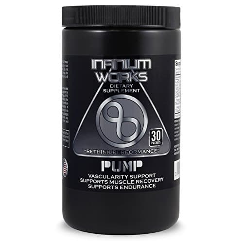 Pump N.O. Nitric Oxide Supplement - Become Vascular, Boost Stamina, Endurance, Strength - Powerful Creatine Complex, L-Arginine + Muscle Boosting Ingredients (30Packets) by Infinium Works