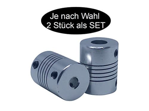 2 x Flexible Shaft Coupling Depending on your selection, 5mm x 8mm - 2 pieces, 1