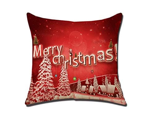 Red Christmas Series Pillowcase Holiday Gift Snowman Pillow Does not Include Pillow
